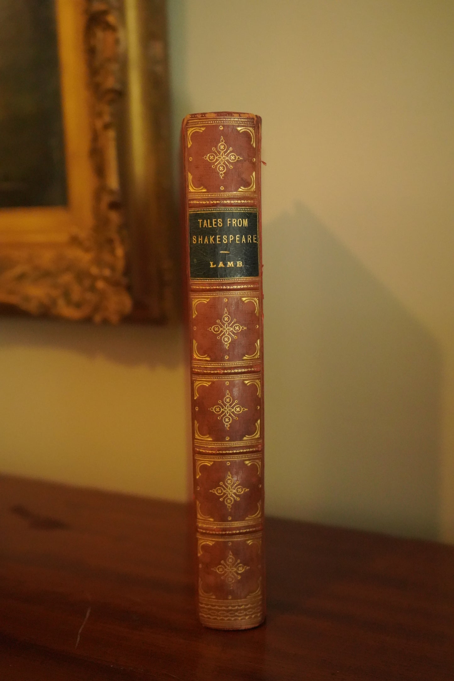1890 "Tales from Shakespeare" Red Full Leather Prize Binding Book