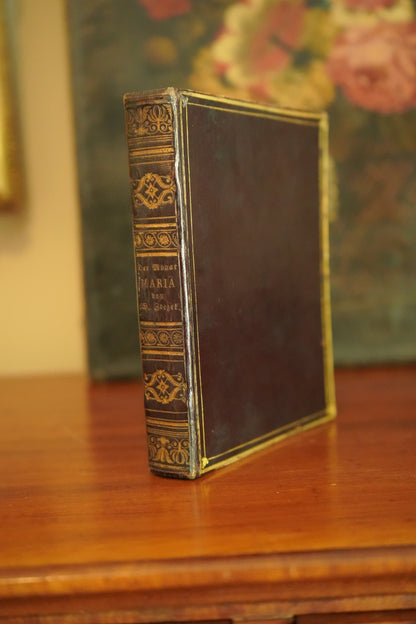 1840 "Der Monat Maria" Purple Full Leather German Book