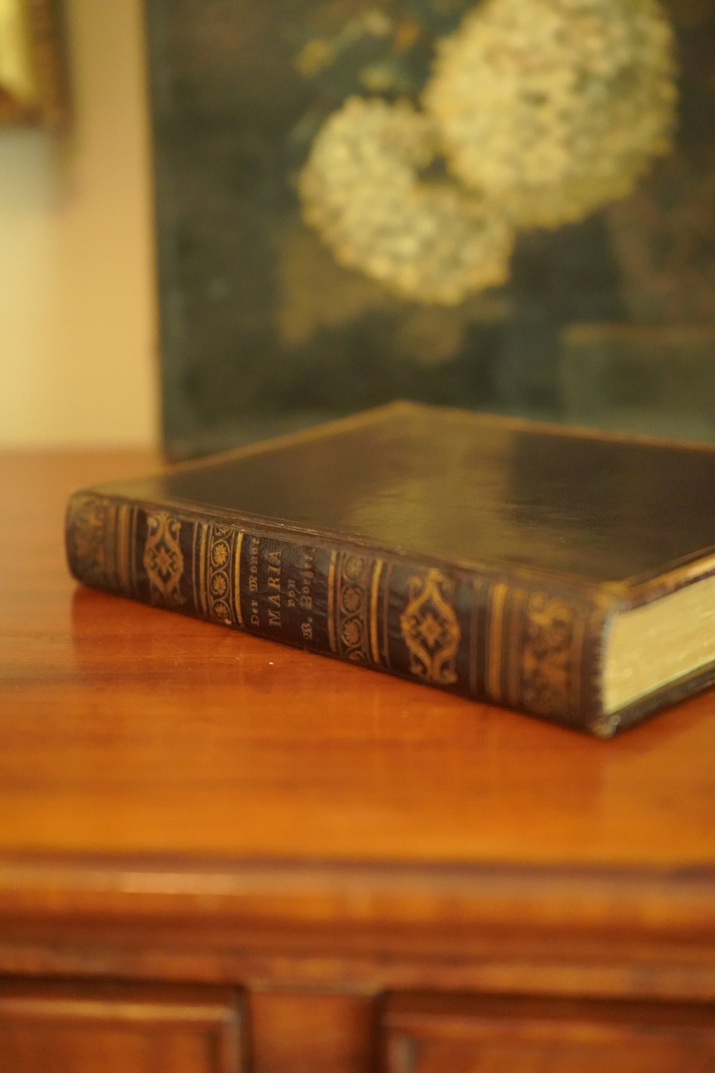 1840 "Der Monat Maria" Purple Full Leather German Book