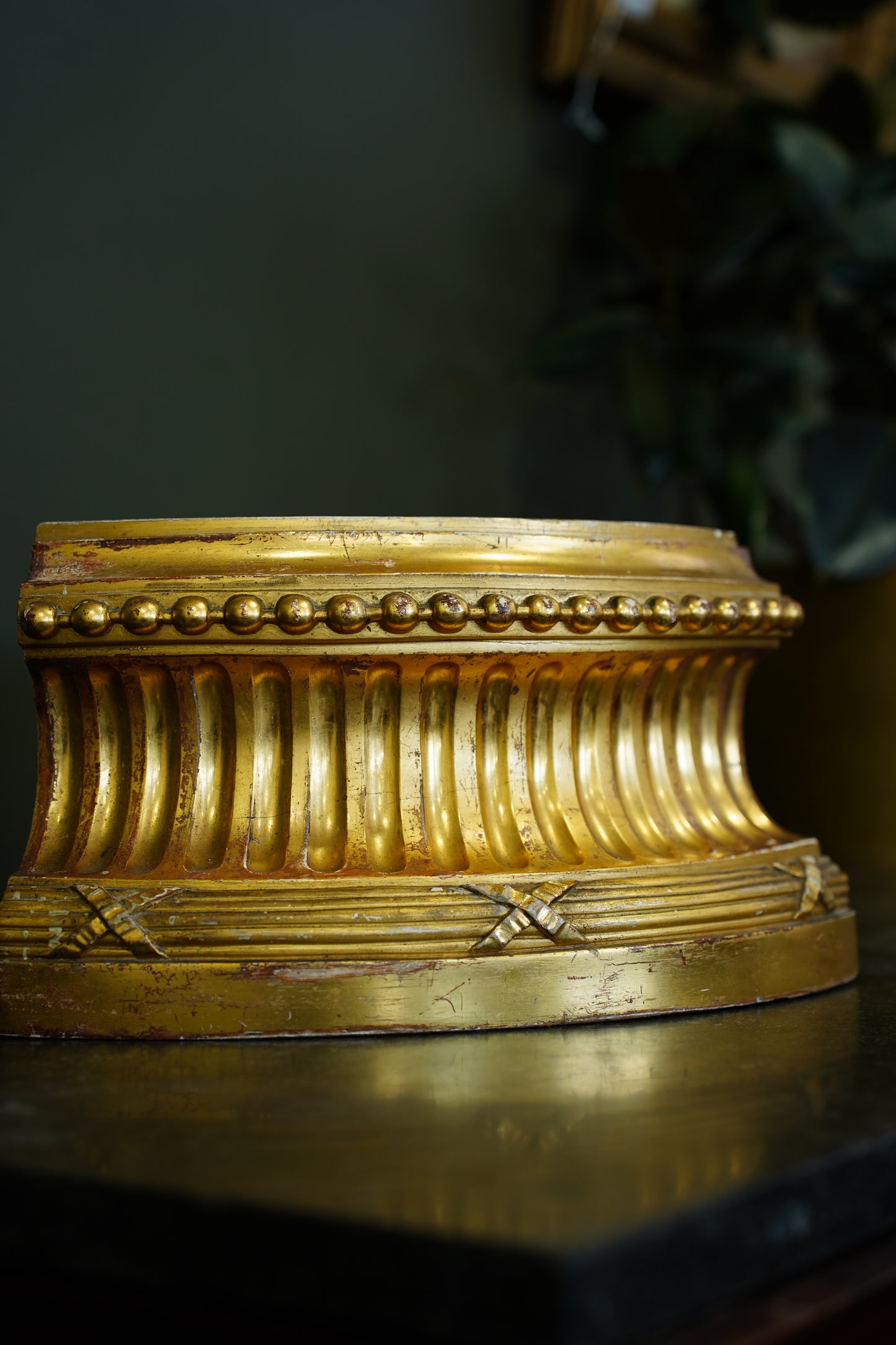Antique Gilt Carved Wood Architectural Piece, Circa 1900