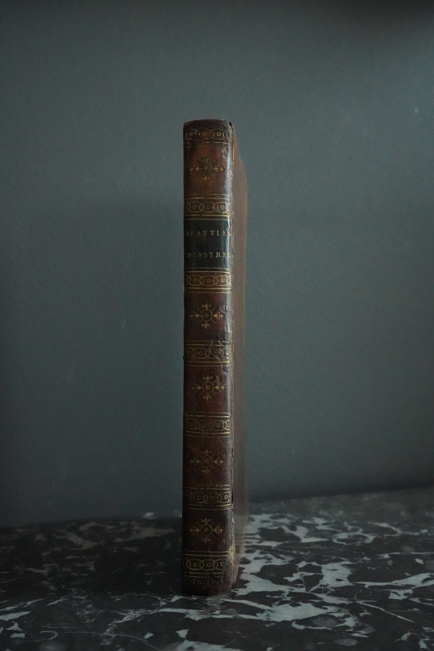 1807 "The Minstrel" Full Brown Calf Leather Book