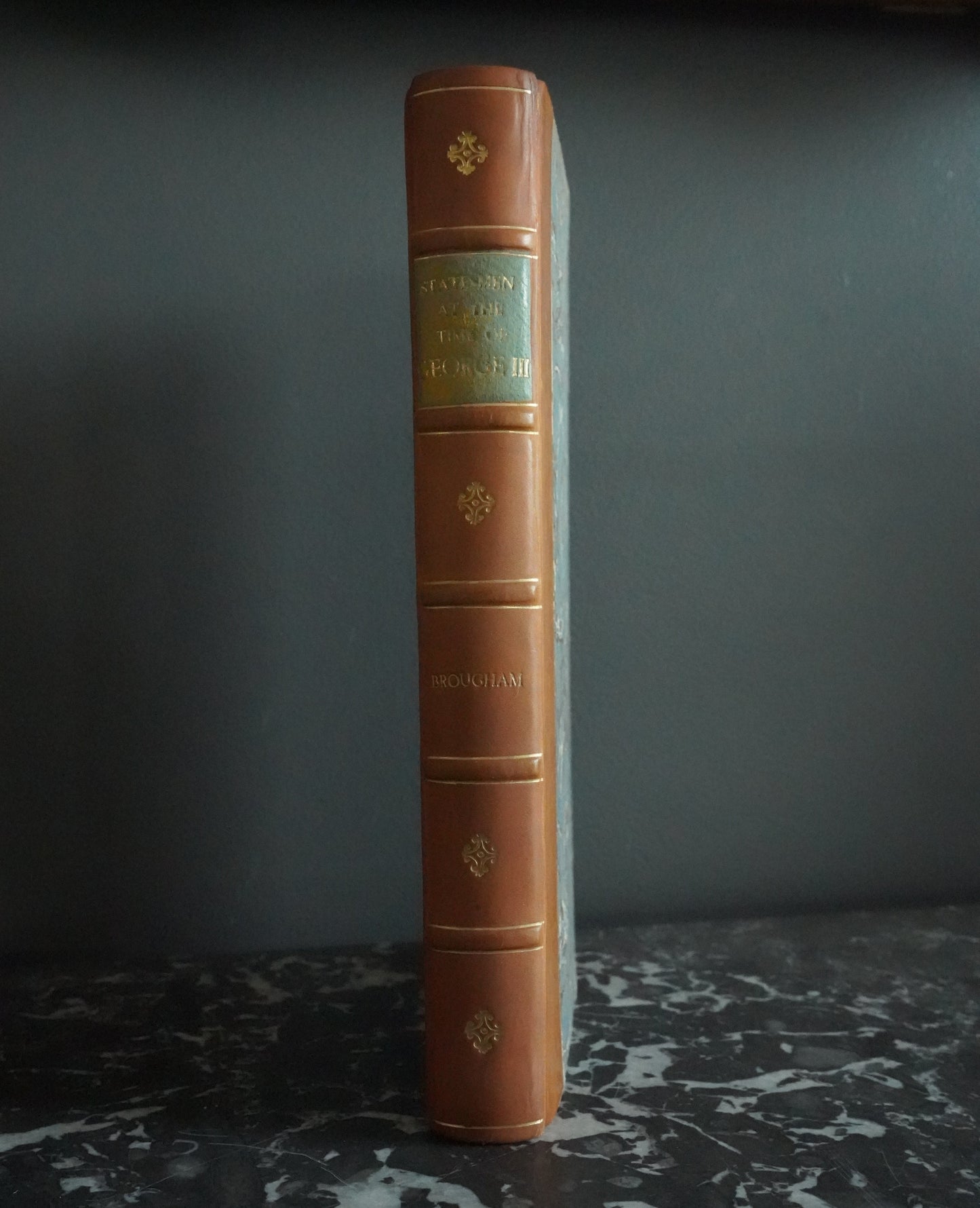 1839 "Historical Sketches of Statesmen Who Flourished In The Time of George III" Half Brown Leather Binding
