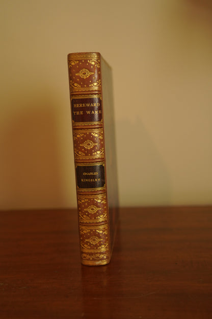 1912 Hereward the Wake by Charles Kingsley, Historical Novel in Fine Tree Calf Binding