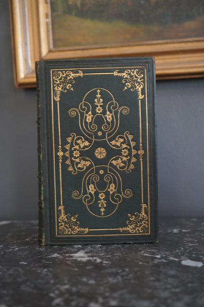 1855 Poetical Works of White & Campbell Green Leather Poetry Book