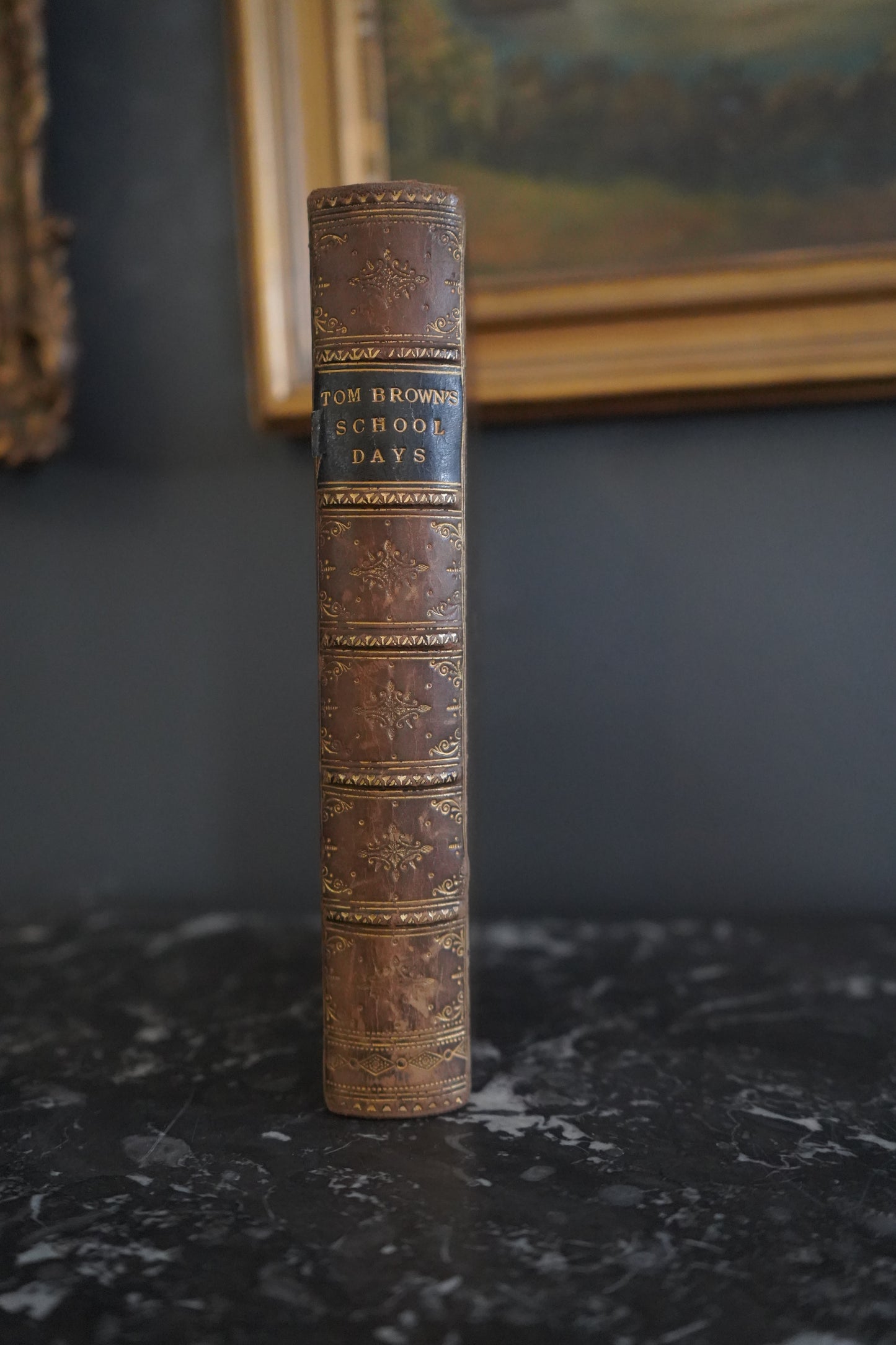 Tom Brown’s School Days 1894 Illustrated Victorian Fiction Prize Binding Leather Book