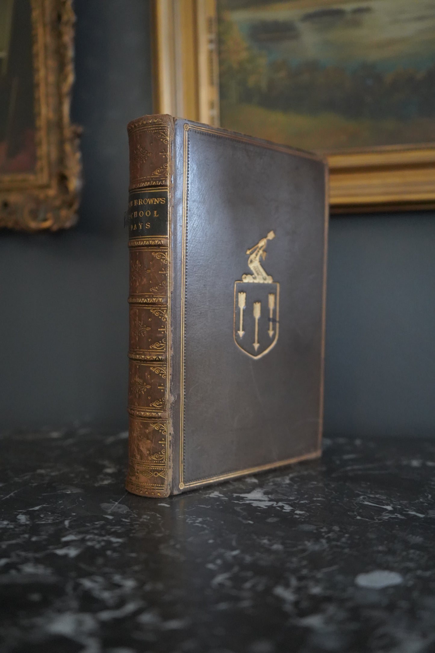 Tom Brown’s School Days 1894 Illustrated Victorian Fiction Prize Binding Leather Book