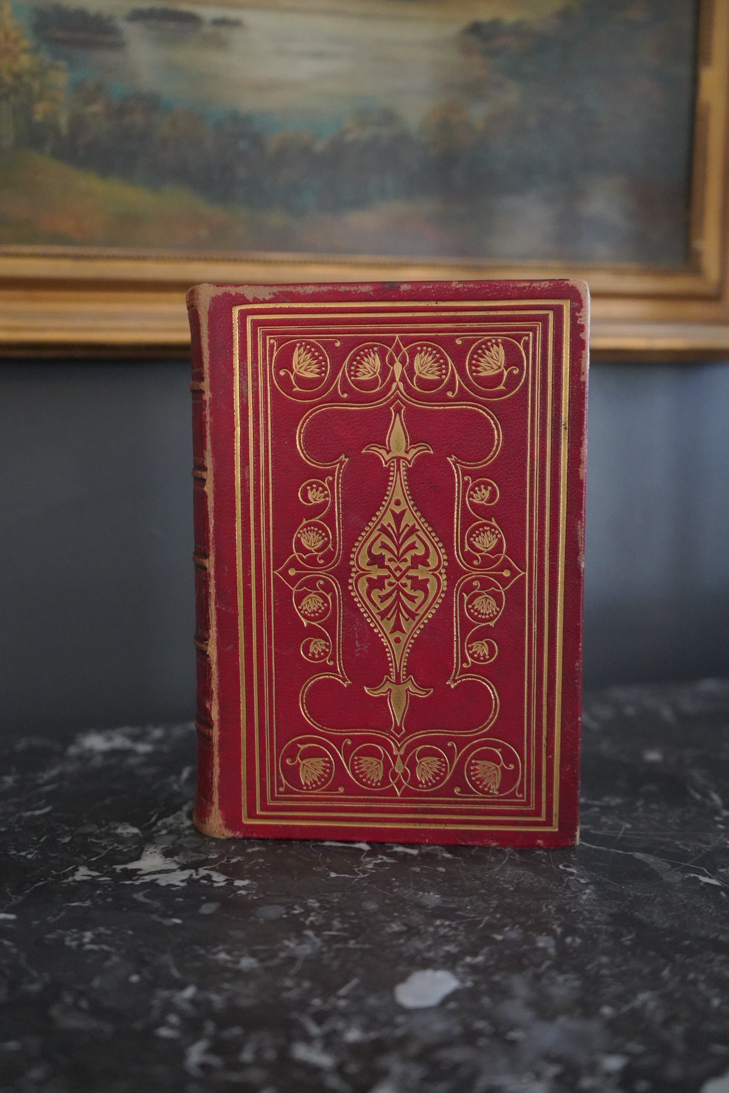 Poetical Works of William Wordsworth 1868 Leather Gift Edition | Classic Poetry Book with Gilt Binding and Engravings