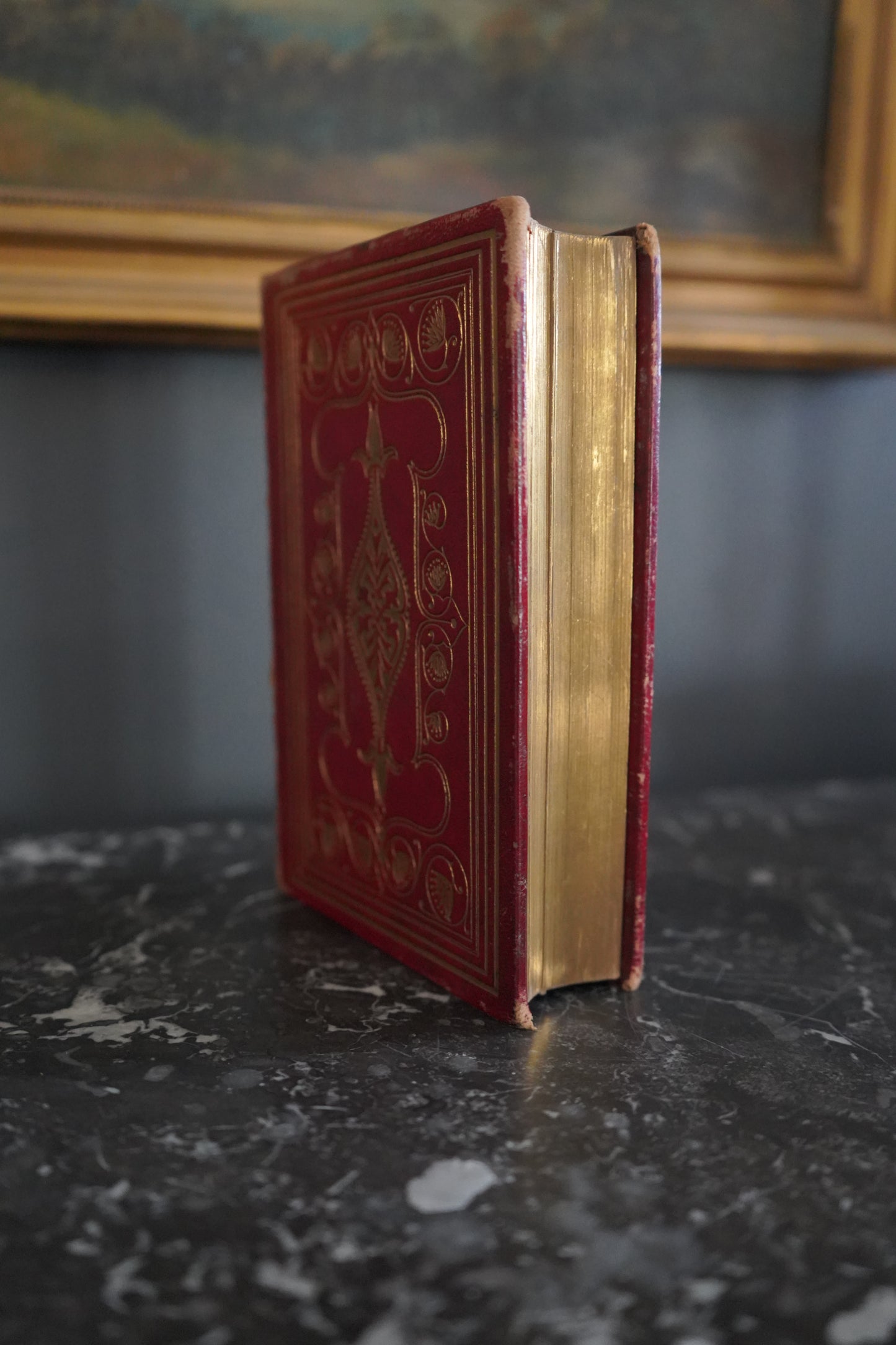 Poetical Works of William Wordsworth 1868 Leather Gift Edition | Classic Poetry Book with Gilt Binding and Engravings