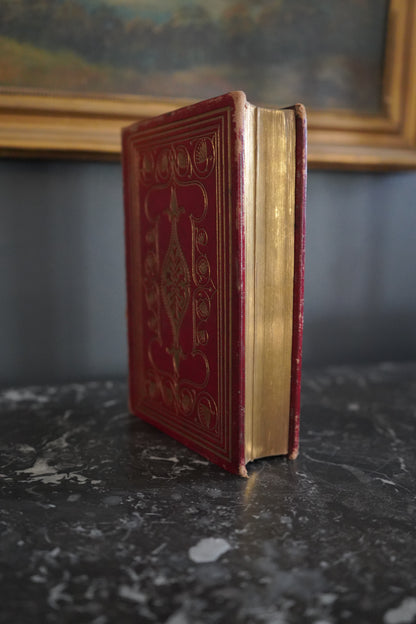 1868 Wordsworth Poetical Works Red Morocco Poetry Classic