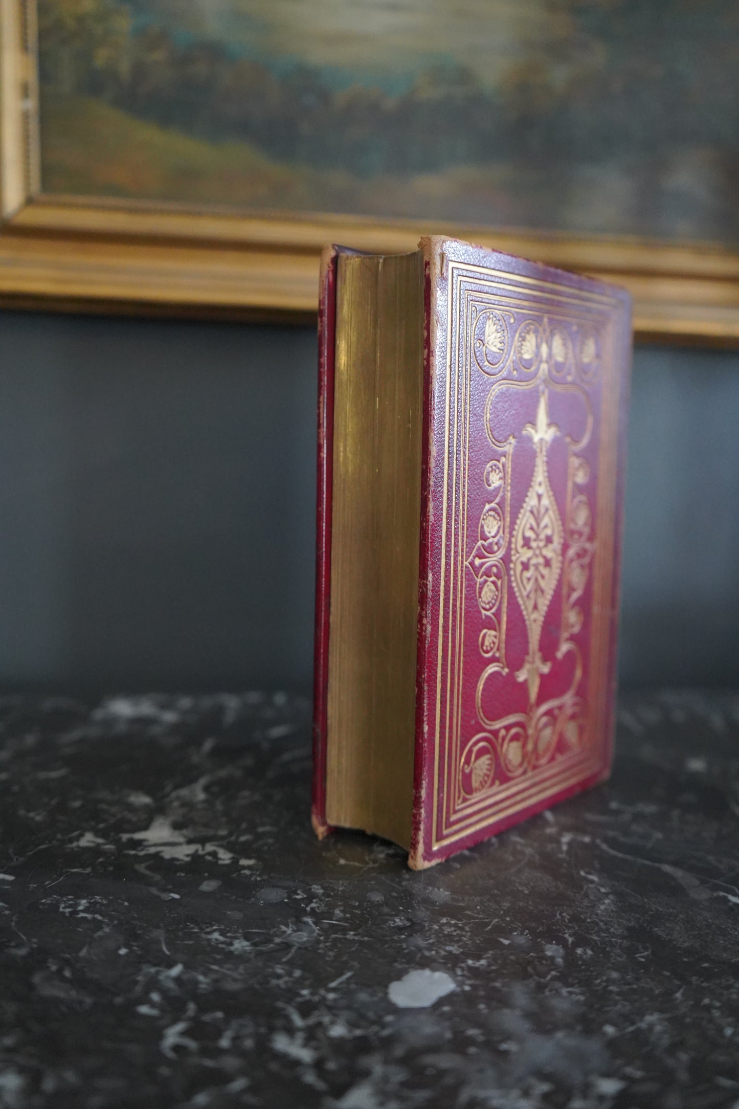 Poetical Works of William Wordsworth 1868 Leather Gift Edition | Classic Poetry Book with Gilt Binding and Engravings