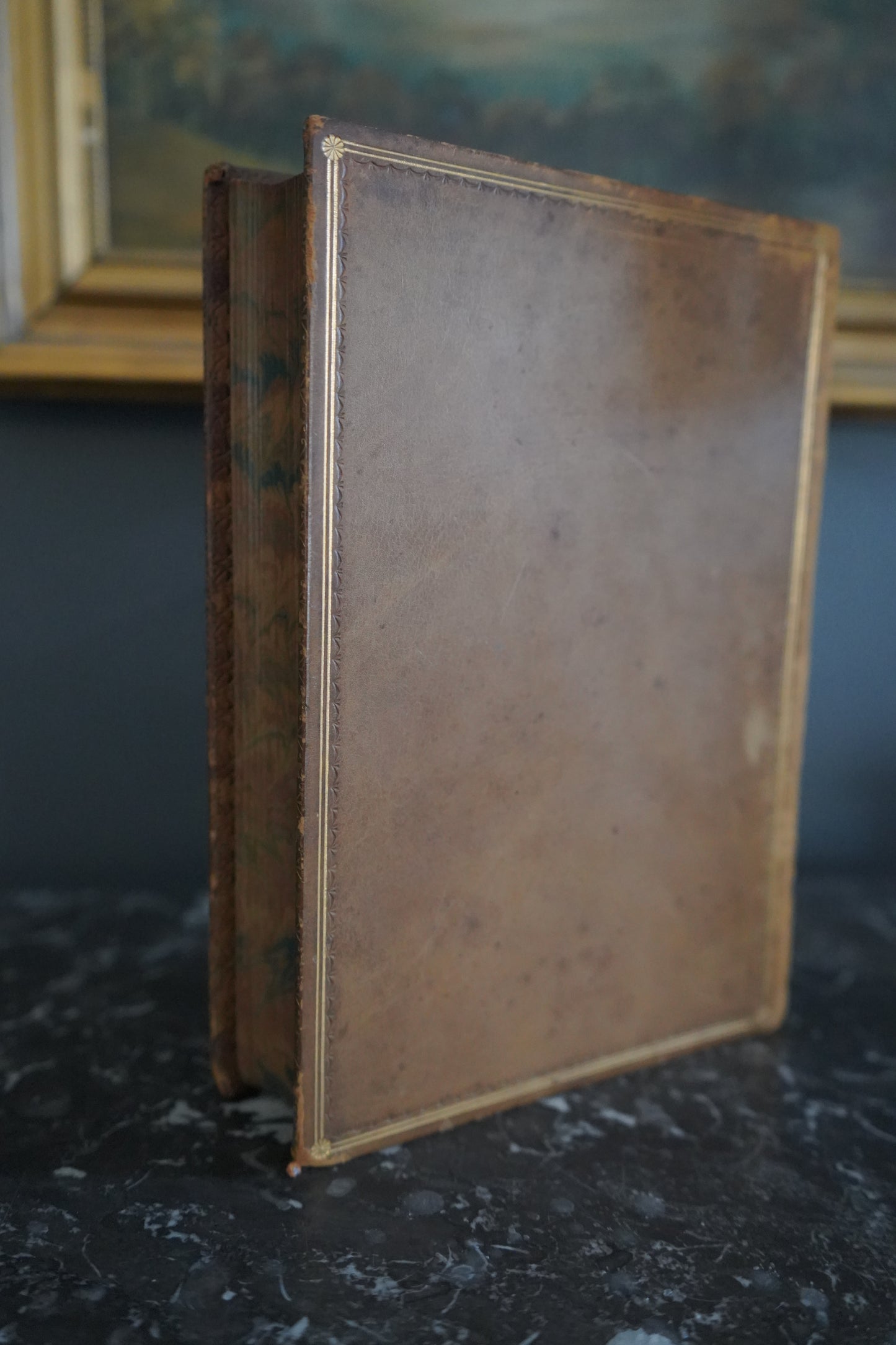 Antique History Book Palmyra and Zenobia by William Wright 1895 Full Calf Prize Binding with Royal Arms