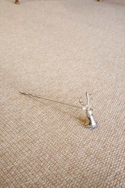 Stag Head Candle Snuffer, Silver Plated Metal