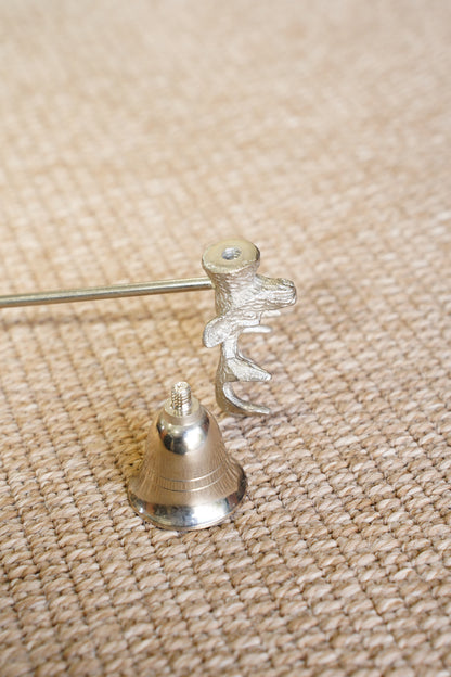 Stag Head Candle Snuffer, Silver Plated Metal