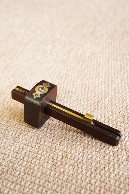 Antique Rosewood and Brass Mortise Gauge, Sheffield
