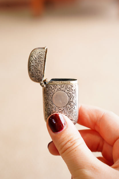 Sterling Silver Vesta Case, John Millward Banks, Birmingham 1896