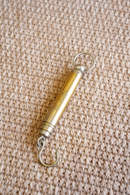 Vintage Brass Baby Balance with Engraved Weight Chart