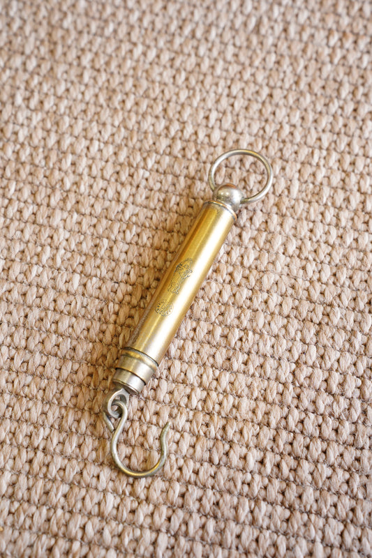 Vintage Brass Baby Balance with Engraved Weight Chart