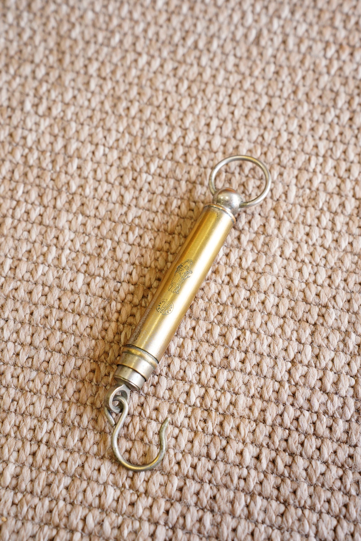Vintage Brass Baby Balance with Engraved Weight Chart