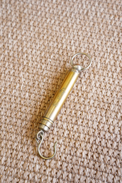 Vintage Brass Baby Balance with Engraved Weight Chart
