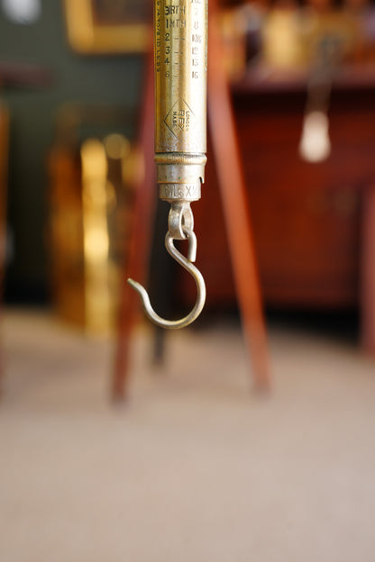 Vintage Brass Baby Balance with Engraved Weight Chart