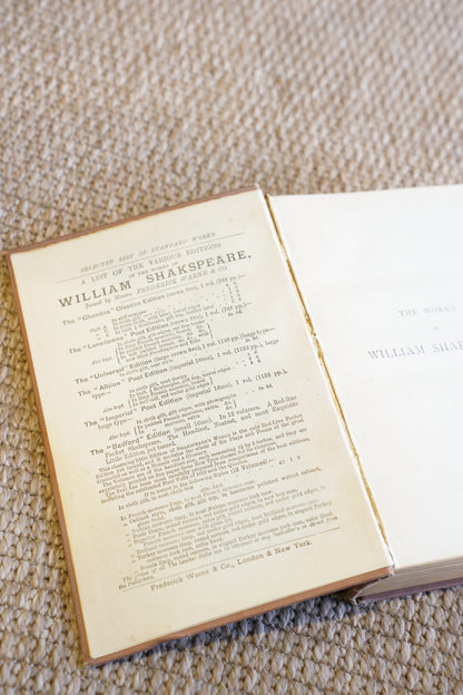 Antique Shakespeare Complete Works Cloth Book