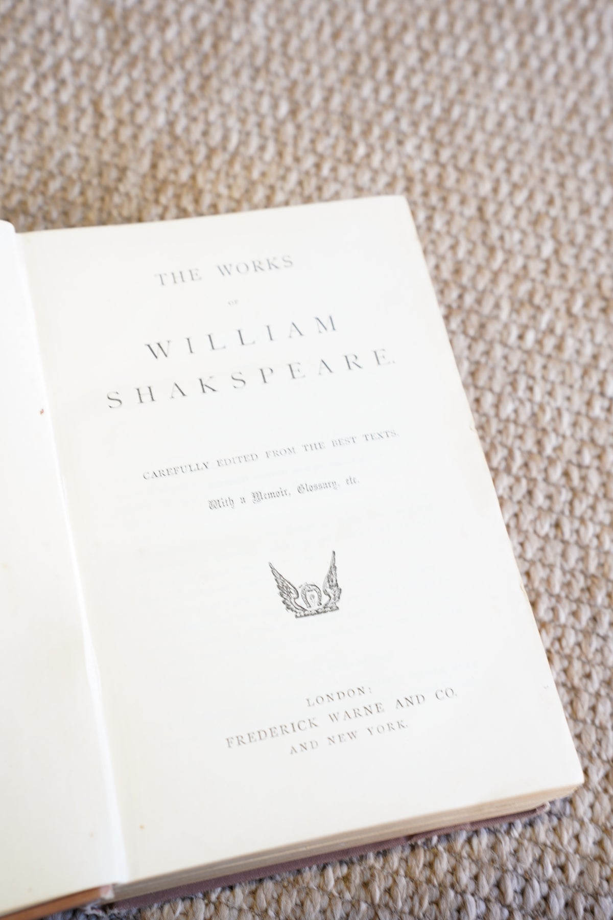 Antique Shakespeare Complete Works Cloth Book