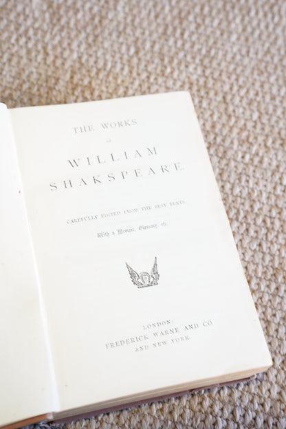 Antique Shakespeare Complete Works Cloth Book