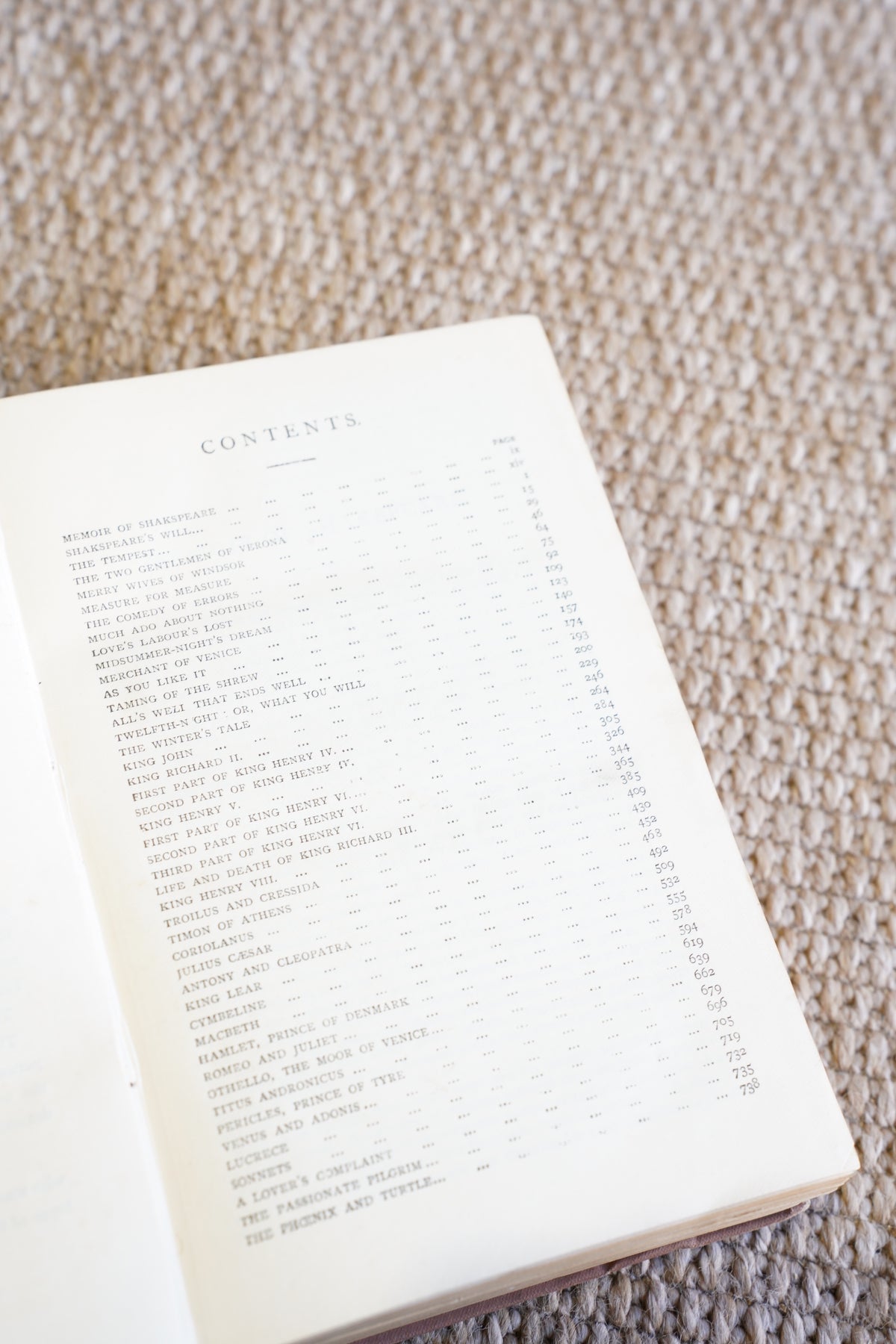 Antique Shakespeare Complete Works Cloth Book