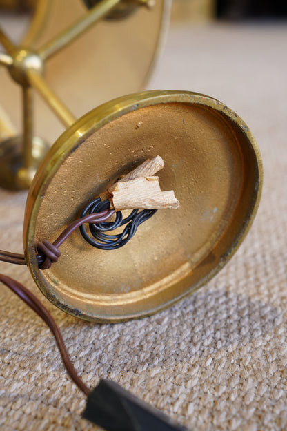Vintage Brass Bouillotte Lamp