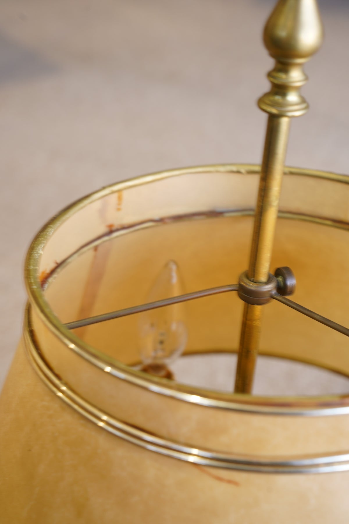 Vintage Brass Bouillotte Lamp