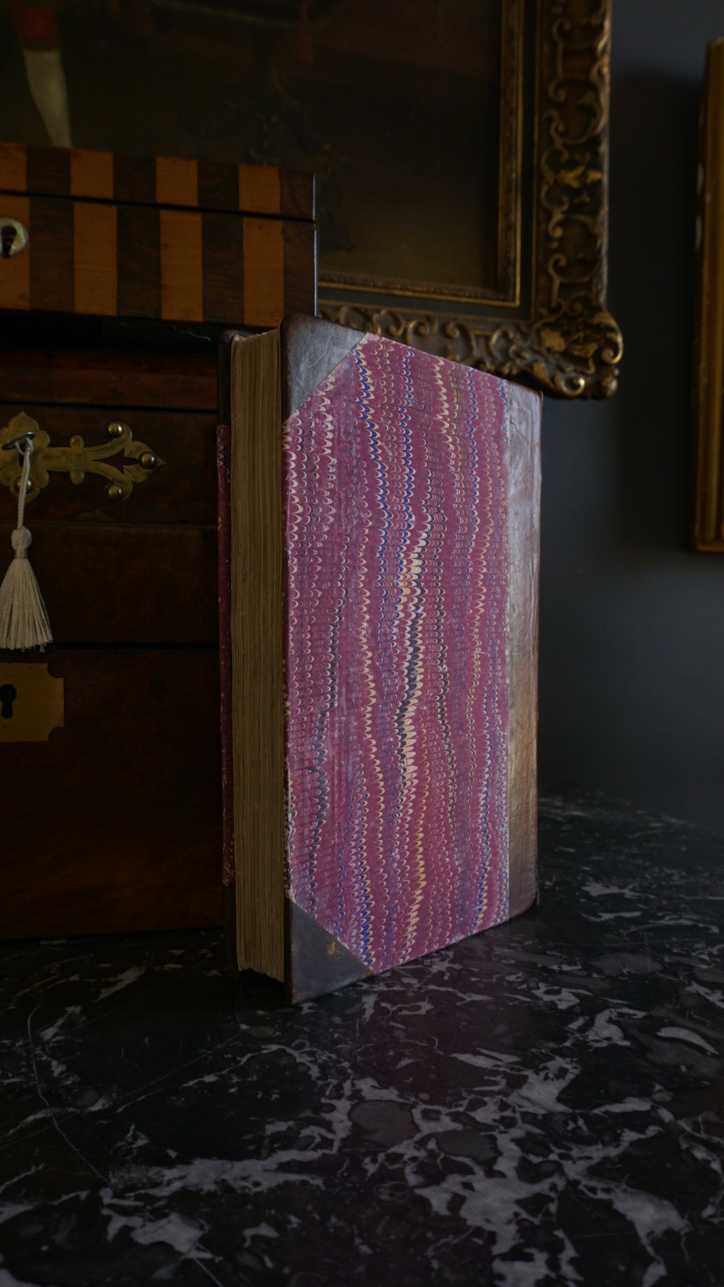 1849 "Decorated Windows: A Series of Illustrations of the Window Tracery of the Decorated Style of Ecclesiastical Architecture" Brown Half Leather Book