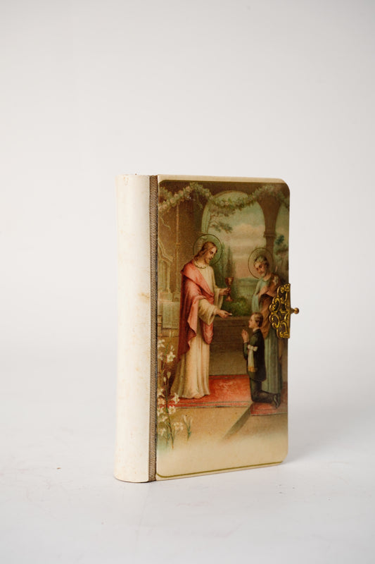 Antique Portuguese First Communion Prayer Book c. 1926 Miniature Religious