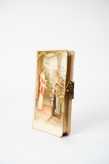 Antique Portuguese First Communion Prayer Book c. 1926 Miniature Religious