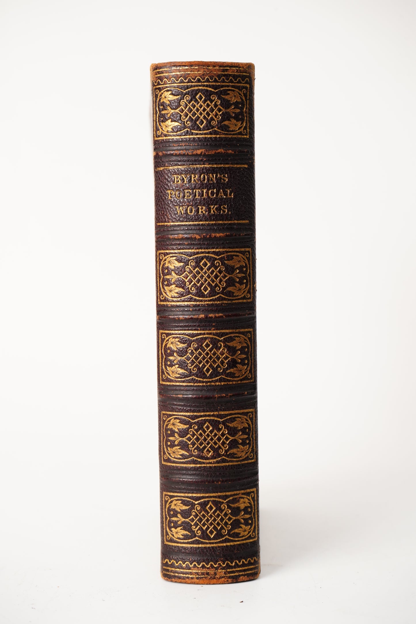 Illustrated Victorian Lord Byron Poetry Book Full Leather