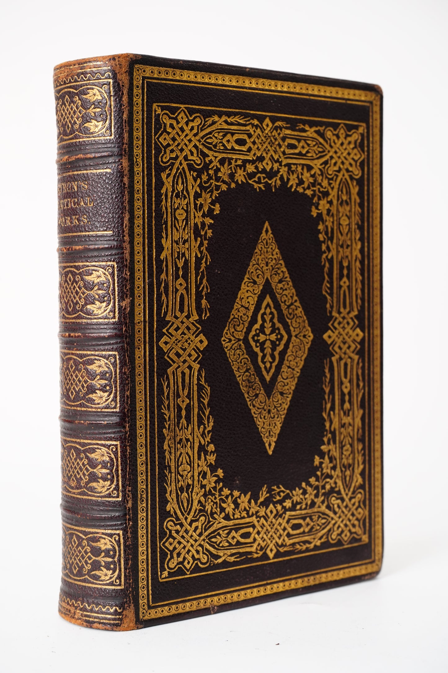Illustrated Victorian Lord Byron Poetry Book Full Leather