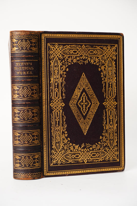 Illustrated Victorian Lord Byron Poetry Book Full Leather