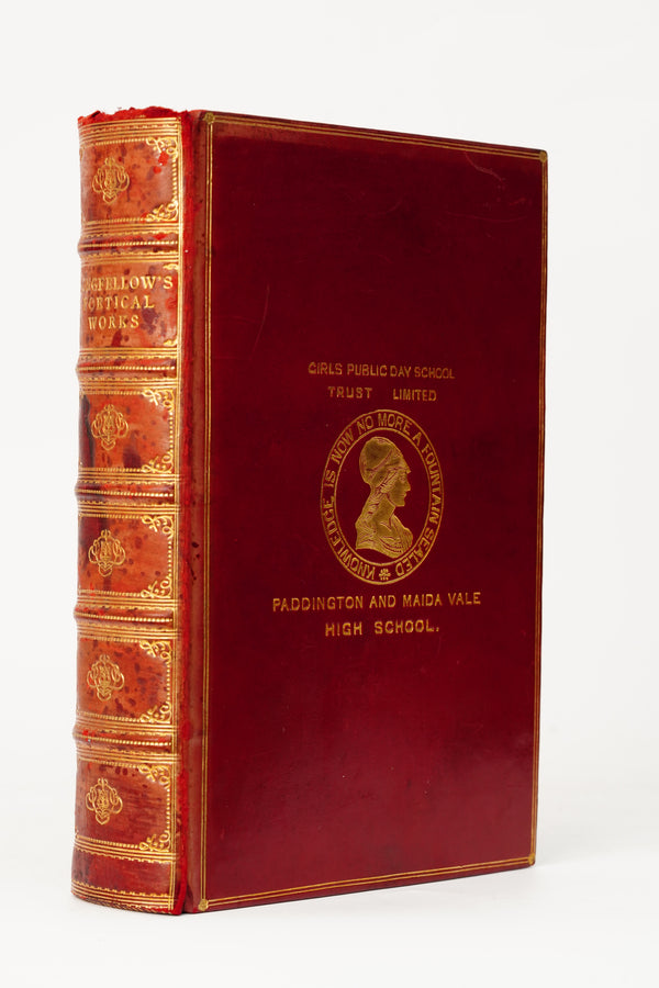 1908 Longfellow Poetical Works Full Leather secondary view
