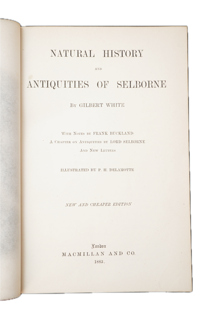 1883 Natural History and Antiquities of Selborne