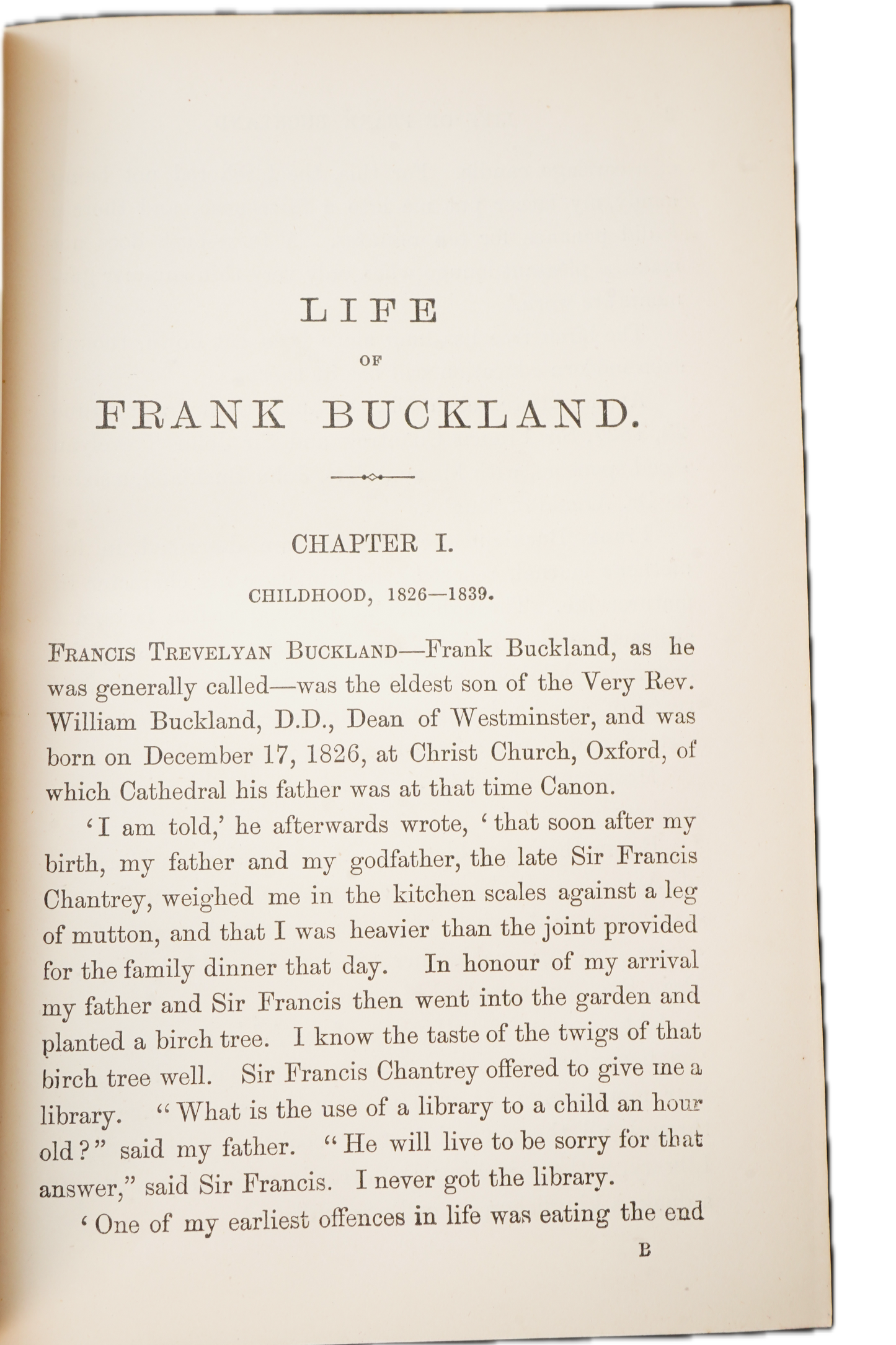 1887 Frank Buckland Biography Full Leather