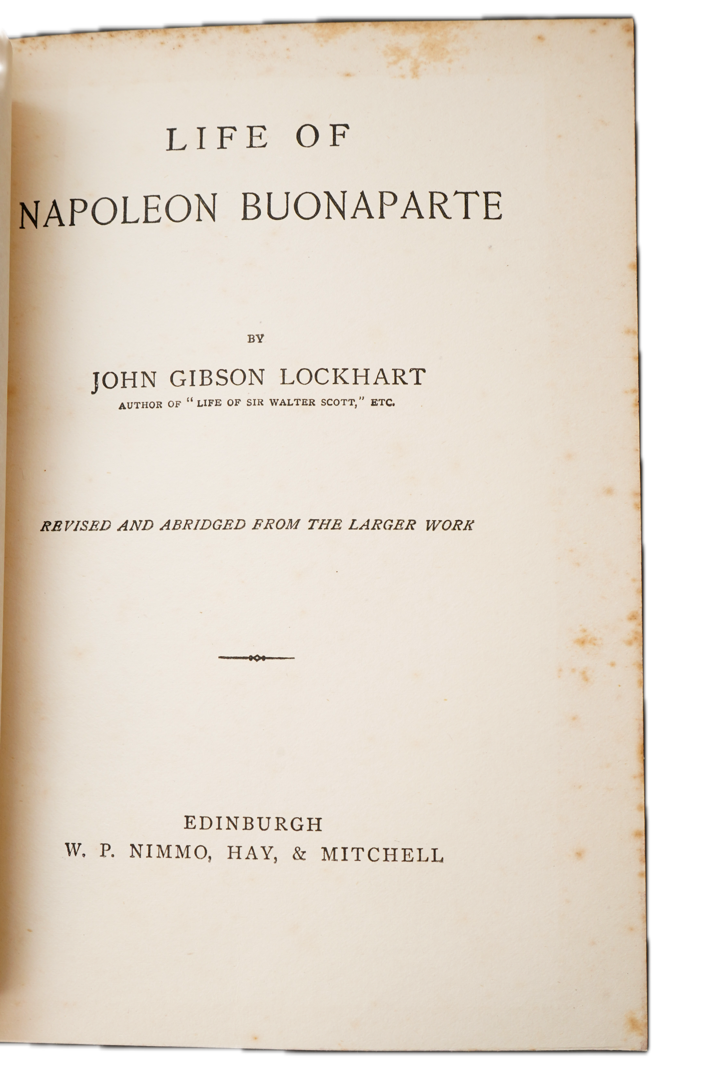 Victorian Napoleon Biography Lockhart Full Leather