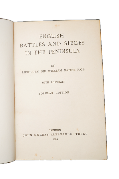 1904 Napier Peninsular War Full Leather Military History