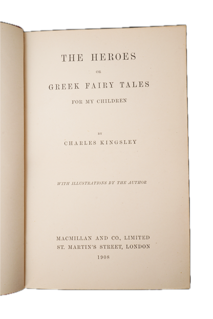 1908 Kingsley The Heroes or Greek Fairy Tales for My Children Full Leather