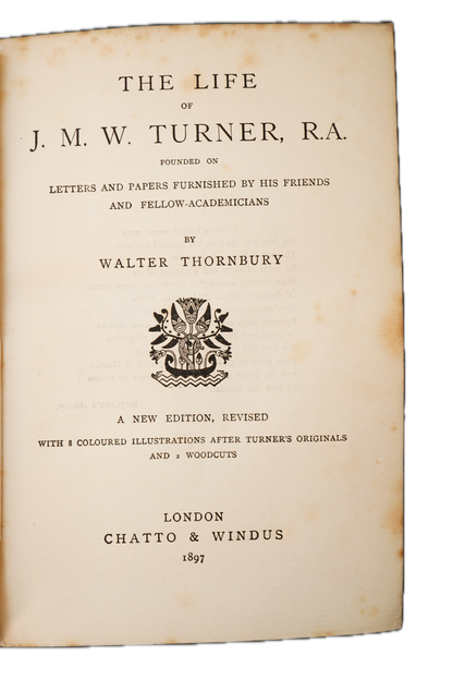 1897 J.M.W. Turner Biography Half Leather Illustrated Art Book