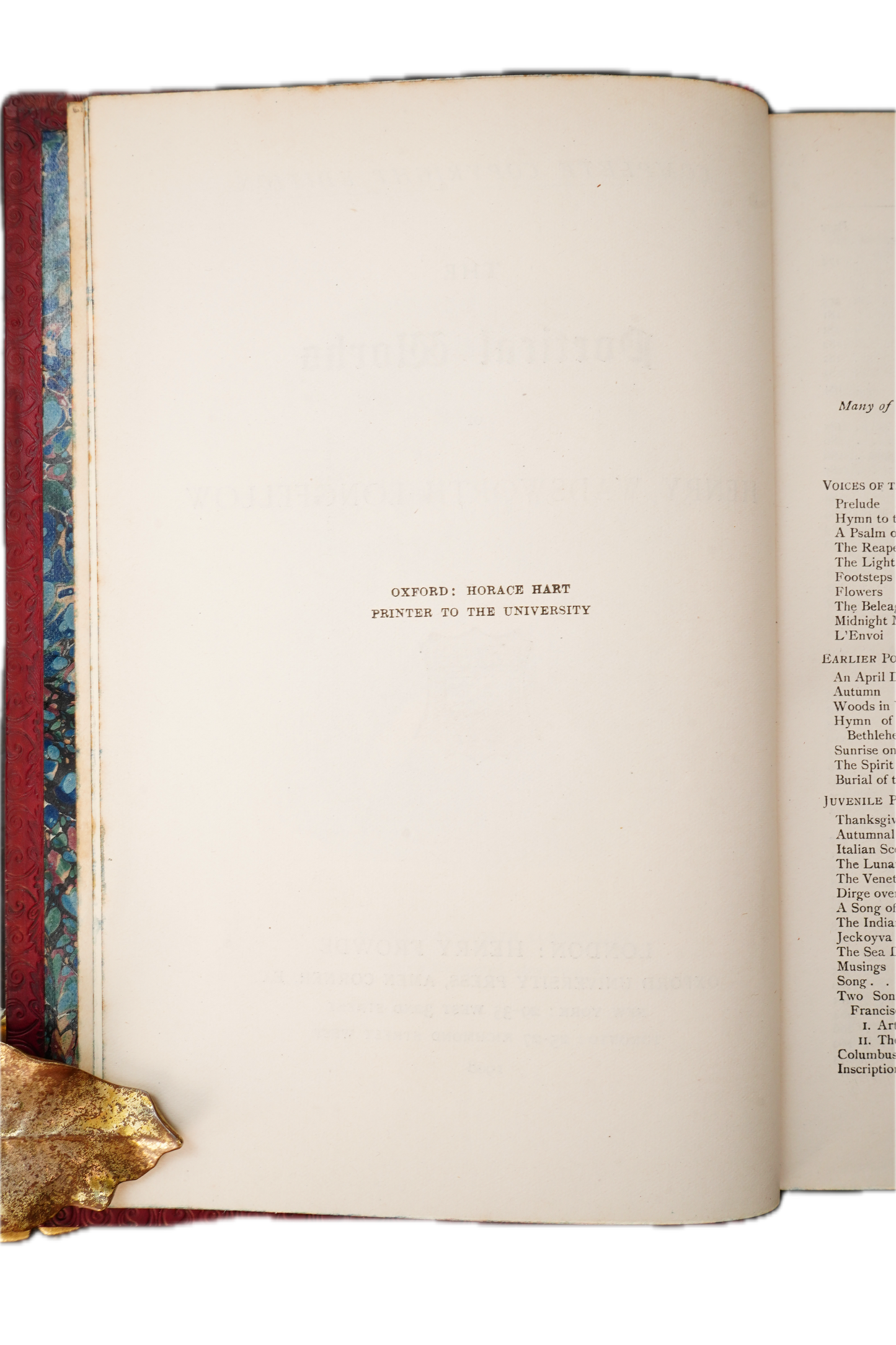 1908 Longfellow Poetical Works Full Leather