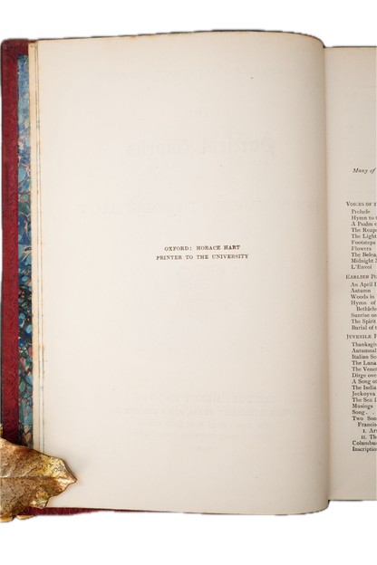 1908 Longfellow Poetical Works Full Leather