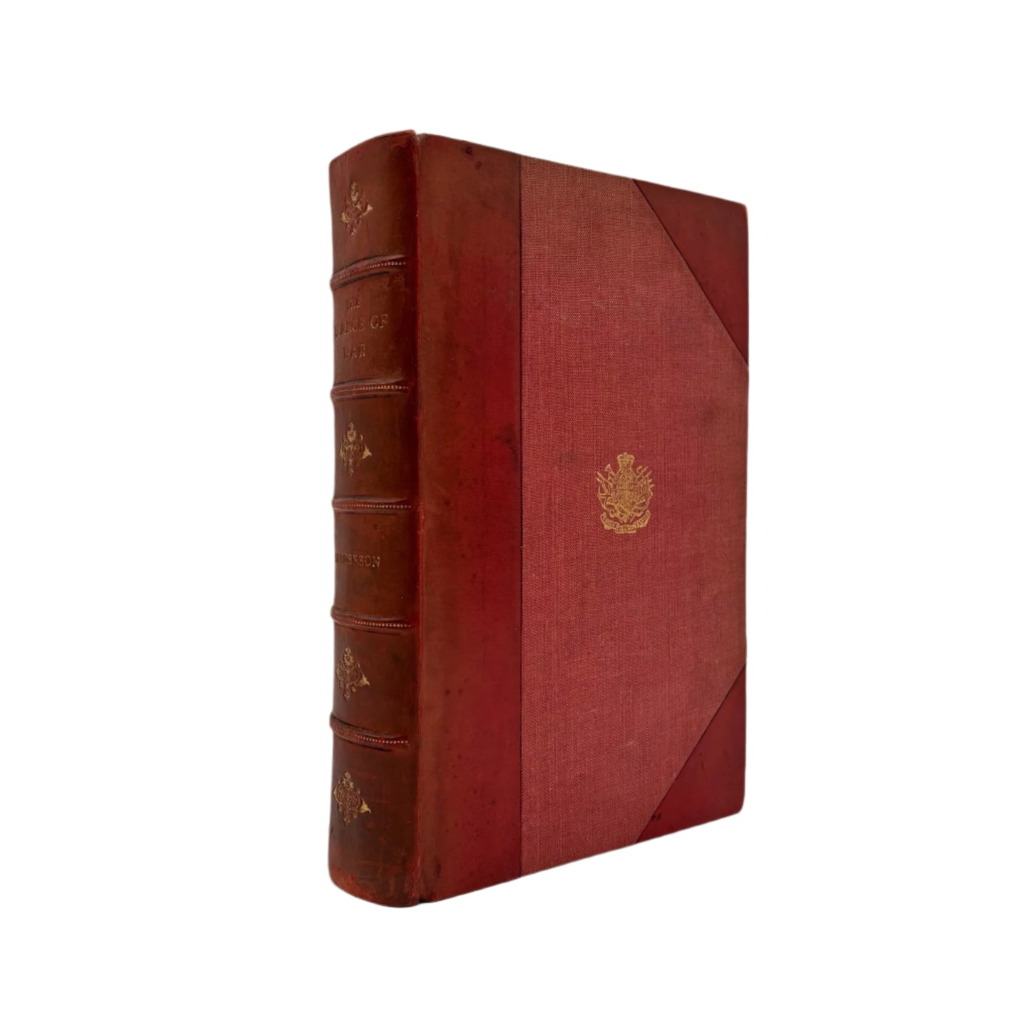 1913 "The Science of War" Red Half Leather Book