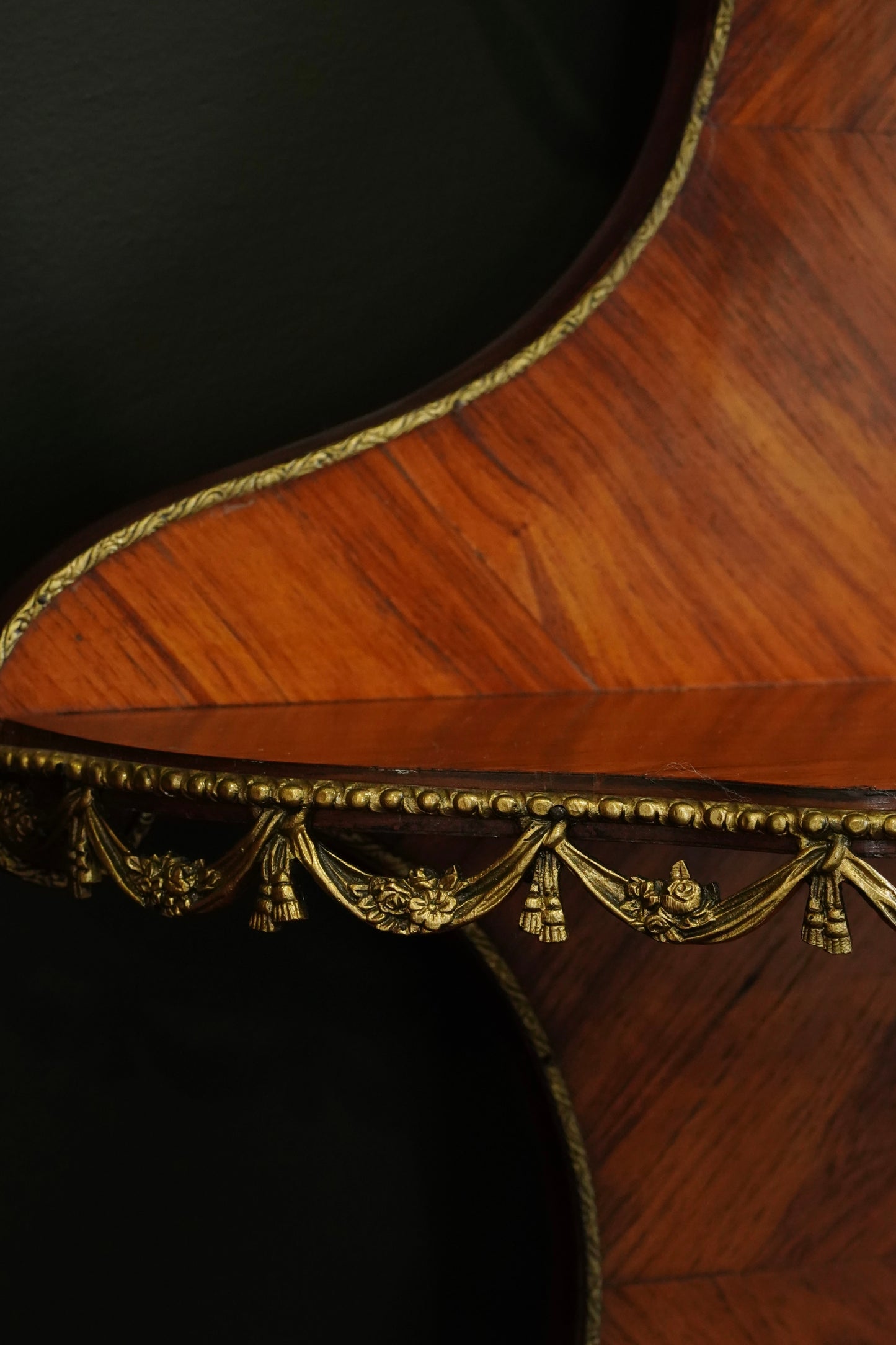 *reserved for Lisa* Antique French Louis XVI Style Wall Shelf Ormolu Mounts c1900