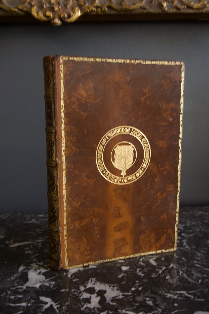 1896 "Prose Masterpieces from Modern Essayists" Brown Full Leather Book
