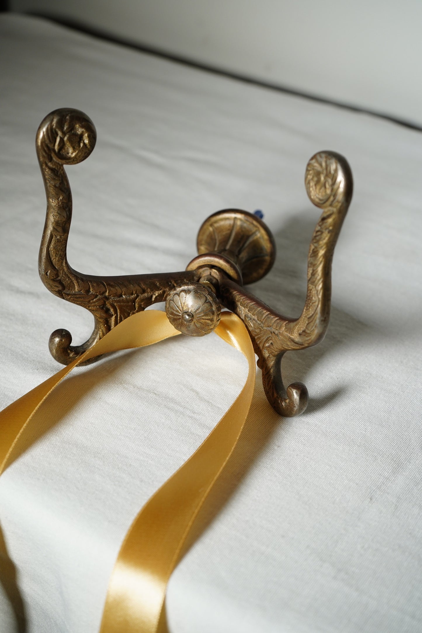 Pair of Antique Gilded Metal Rococo Revival Wall Hooks, c. 1900–1930