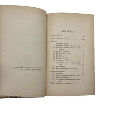 Antique 1901 Poetry Book The Poetical Works of Thomas Gray